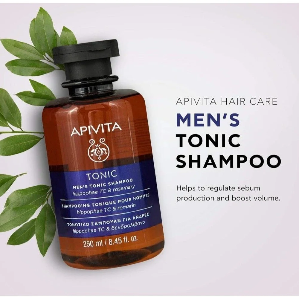 APIVITA Men's Tonic Shampoo Thinning Hair Loss Rosemary 8.45 oz 2 Pack NEW